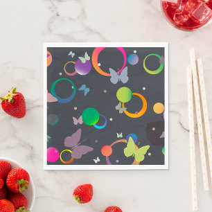 Butterflies And Bubbles Napkin