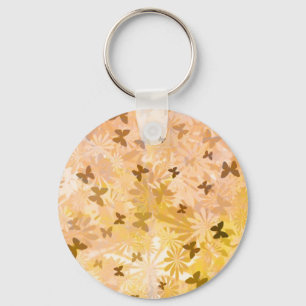 Butterflies and Daisies by Shirley Taylor Key Ring
