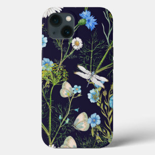 Butterflies and Dragons Flies with Flowers   iPhone 13 Case