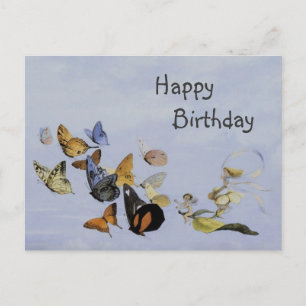 Butterflies and Fairies ~ Postcard / Birthday