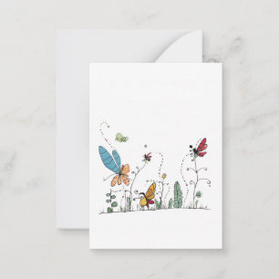 butterflies and fairies themed card