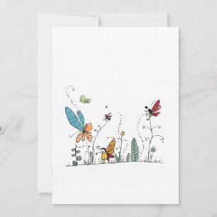 butterflies and fairies themed invitation