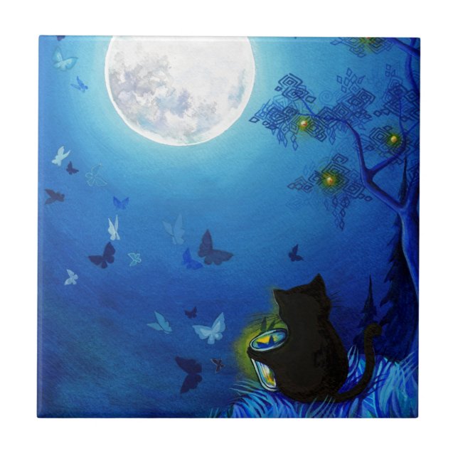 Butterflies and Fairy Lanterns Tile (Front)