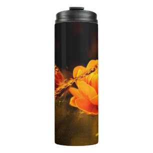 Butterflies and Flower Thermal Tumbler