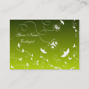Butterflies and flowers business card