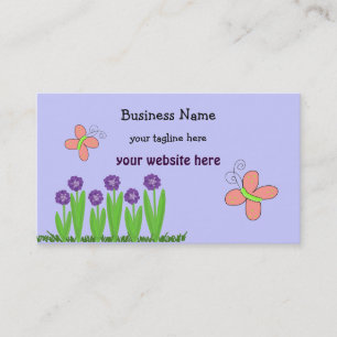Butterflies and Flowers Business Card
