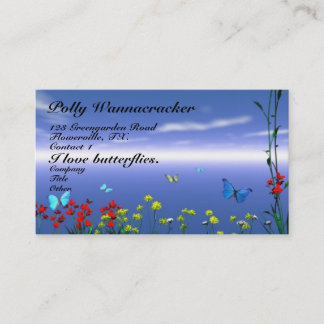 Butterflies and Flowers Business Card