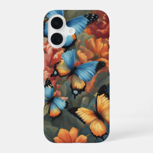 Butterflies and Flowers iPhone 16 Case