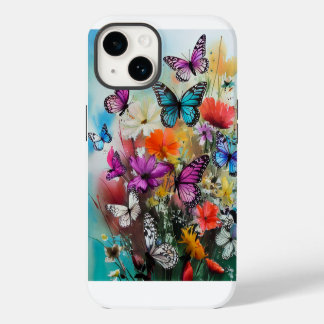 Butterflies and Flowers iPhone 14 Case