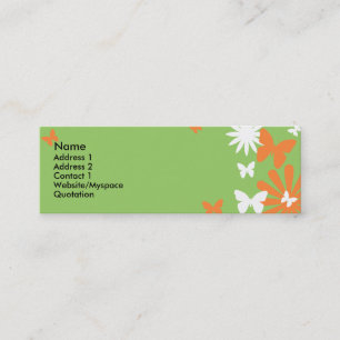 Butterflies and Flowers Mini Business Card