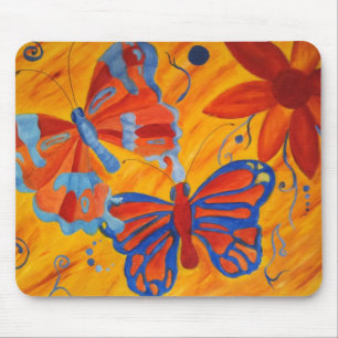 butterflies and flowers Mousepad
