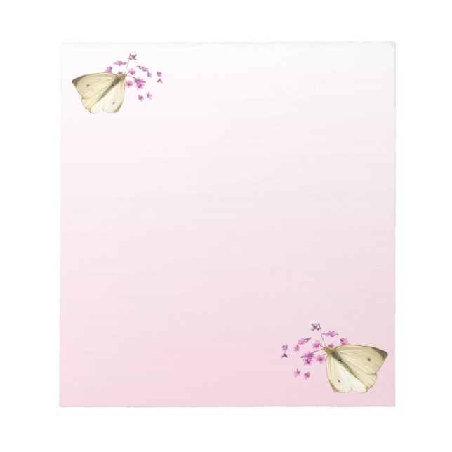 Butterflies and Flowers Notepad (Front)