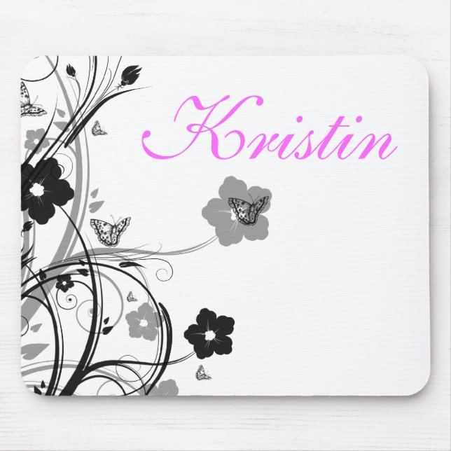 Butterflies and Flowers, Personal Mouse Pad (Front)