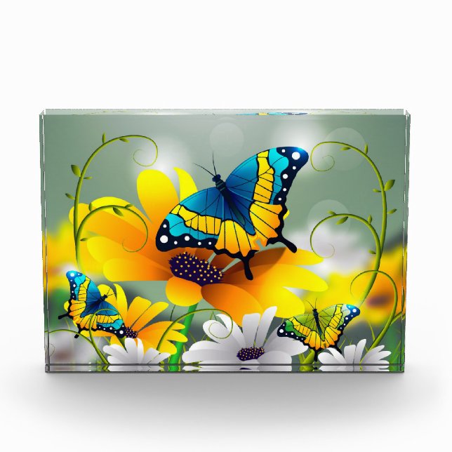 Butterflies and Flowers  Photo Block (Front)