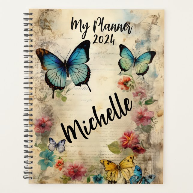 Butterflies and Flowers Planner (Front)