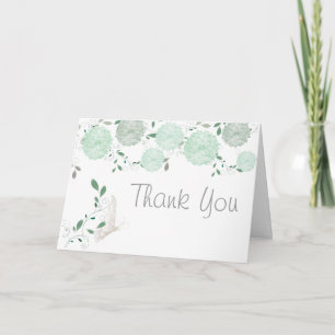 Butterflies and Green Chrysanthemums Thank You Card