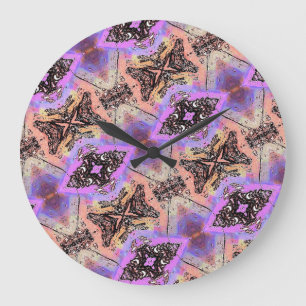 BUTTERFLIES AND MOTHS LARGE CLOCK