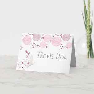 Butterflies and Pink Chrysanthemums Thank You