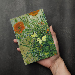 Butterflies and Poppies   Vincent van Gogh Card