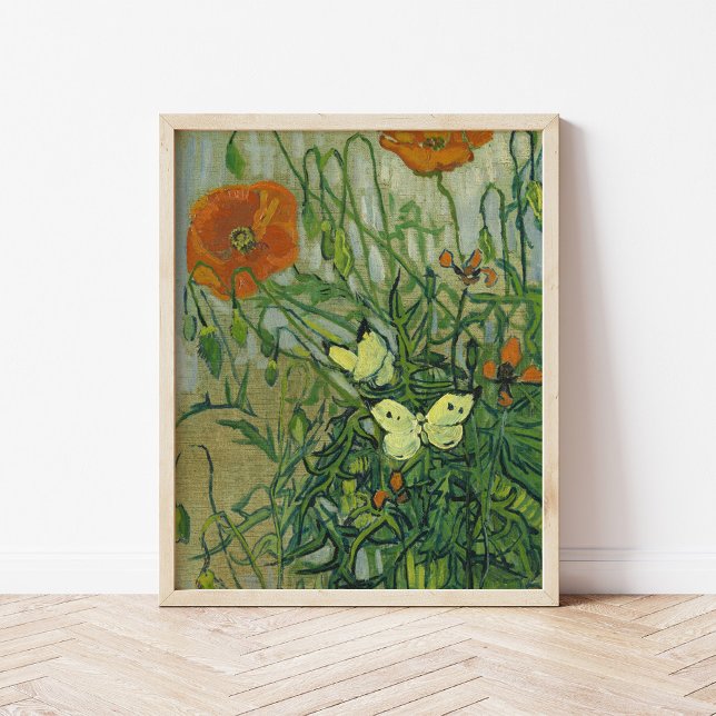 Butterflies and Poppies | Vincent van Gogh Poster (Creator Uploaded)