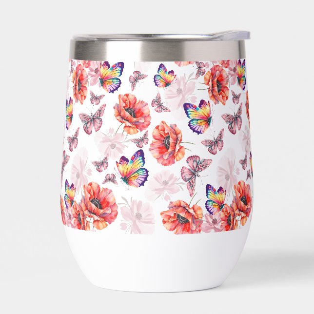 Butterflies and Poppy Flowers (Left)