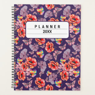 Butterflies and Poppy Flowers Planner
