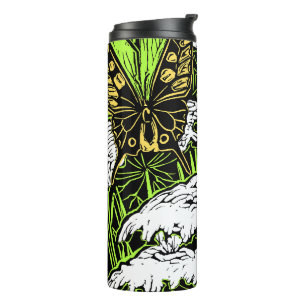 Butterflies and Queen Anne's Lace Thermal Tumbler