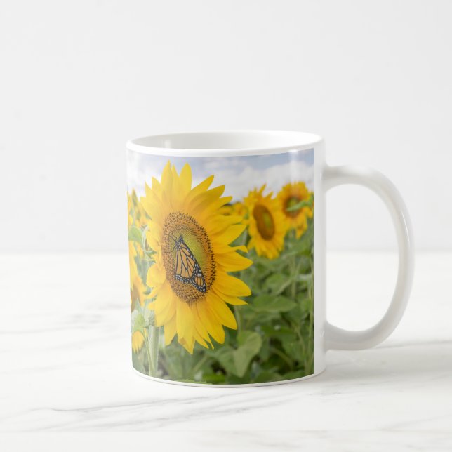Butterflies and Sunflower Coffee Cup (Right)
