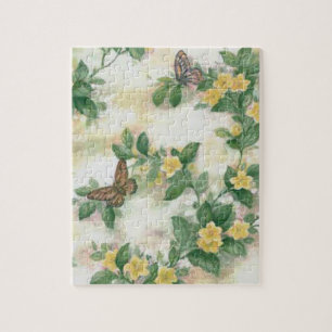 Butterflies And Yellow Flowers Jigsaw Puzzle