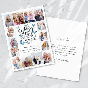 Butterflies Angels Collage Photo Thank You Card
