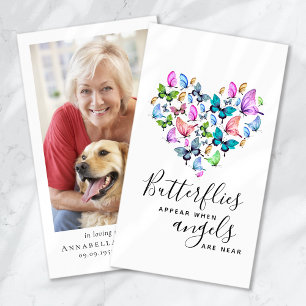 Butterflies Appear Angels are Near Memorial Card