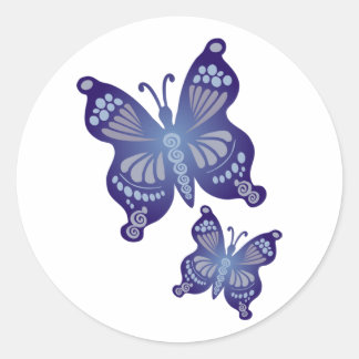 Butterflies are free to fly ... classic round sticker