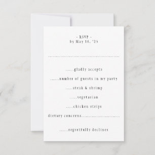 Butterflies Around Wedding RSVP card