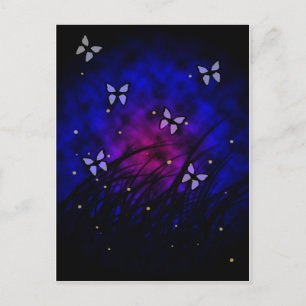 Butterflies at Night Postcard