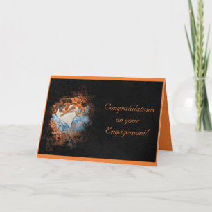 Butterflies at Samhain Engagement Congratulations Card