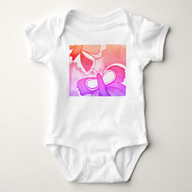 Butterflies  baby bodysuit (Front)