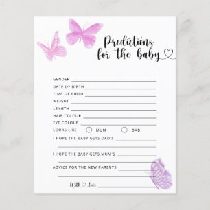 Butterflies - baby predictions and advice