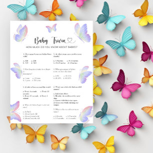 Butterflies - Baby Trivia   Baby Shower Game