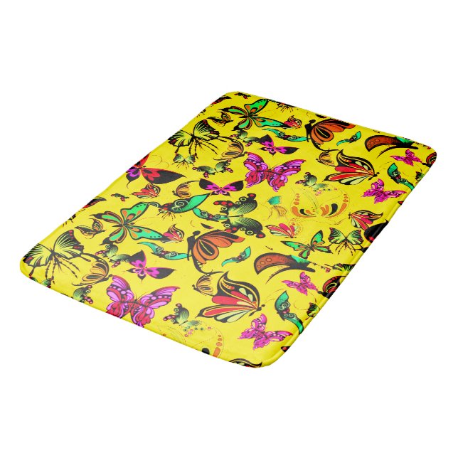Butterflies Bath Mat (Angled)