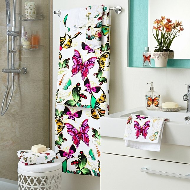 Butterflies Bath Towel Set (Creator Uploaded)