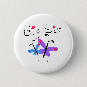 Butterflies Big Sis 6 Cm Round Badge