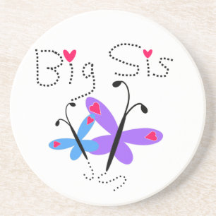 Butterflies Big Sis Gifts Coaster