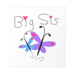 Butterflies Big Sis Gifts Notepad