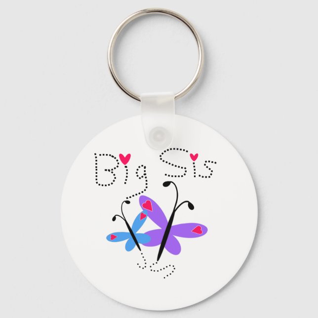 Butterflies Big Sis Key Ring (Front)