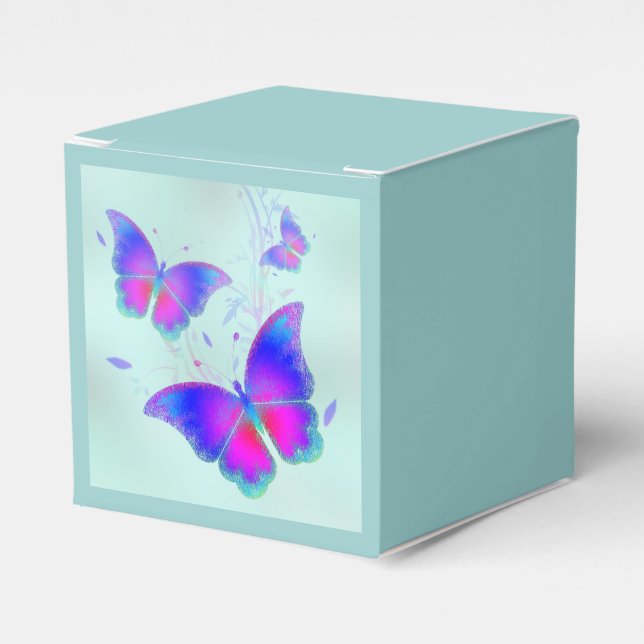 Butterflies Birthday Favour Box (Front Side)
