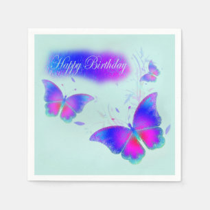 Butterflies Birthday Napkin