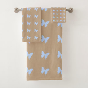 Butterflies Blue  Bath Towel Set