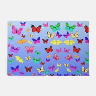 Butterflies Blue Doormat