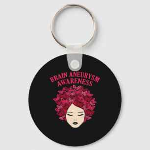 Butterflies Brain Aneurysm Awareness Month Support Key Ring