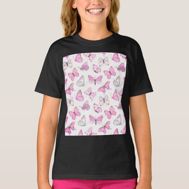 butterflies bring soft vibes T-Shirt (Front)